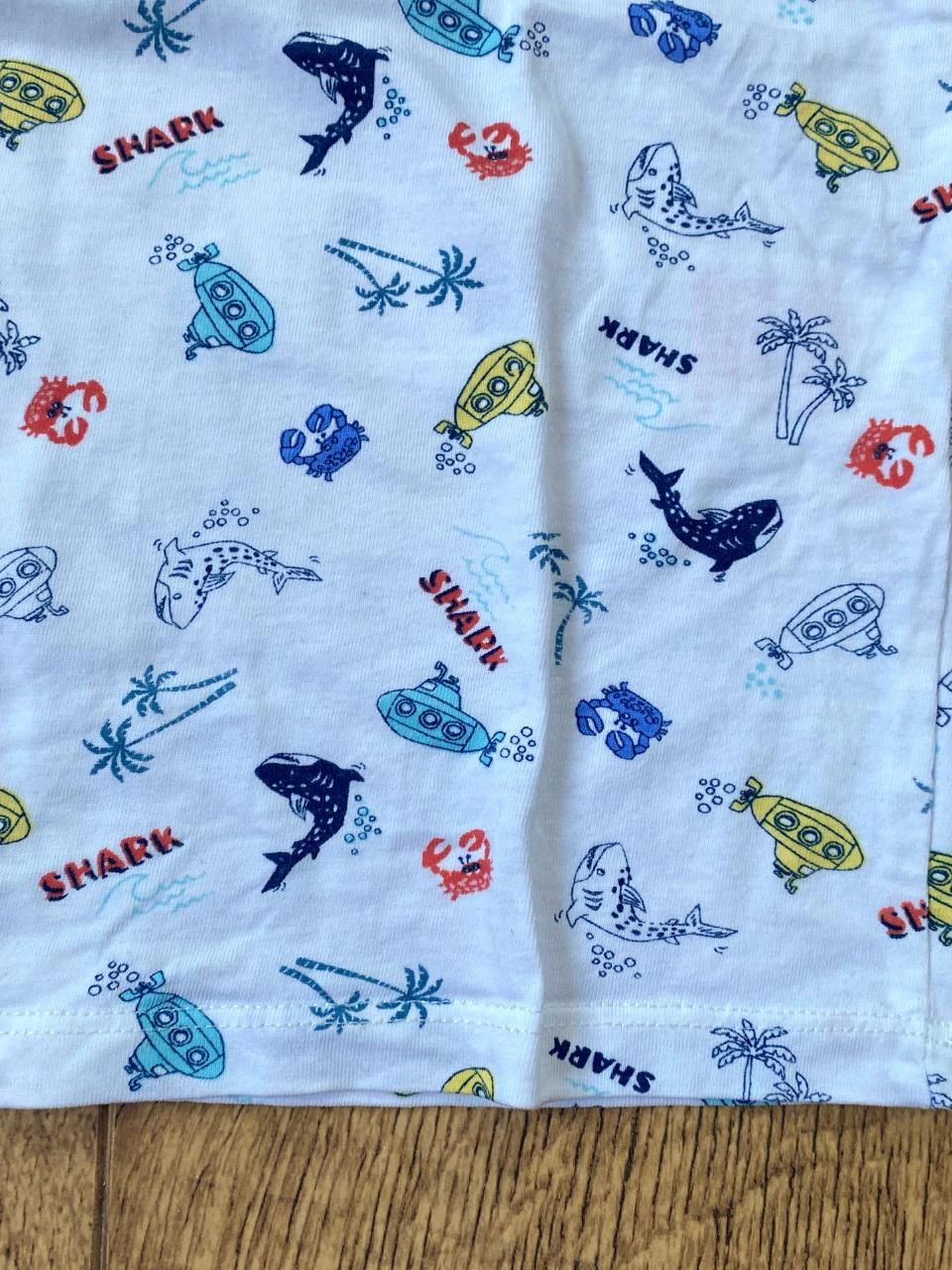 T-shirt Sergent Major 5 jaar wit bedrukt zee – Haaien & onderzeeboten 100% katoen – photo 3